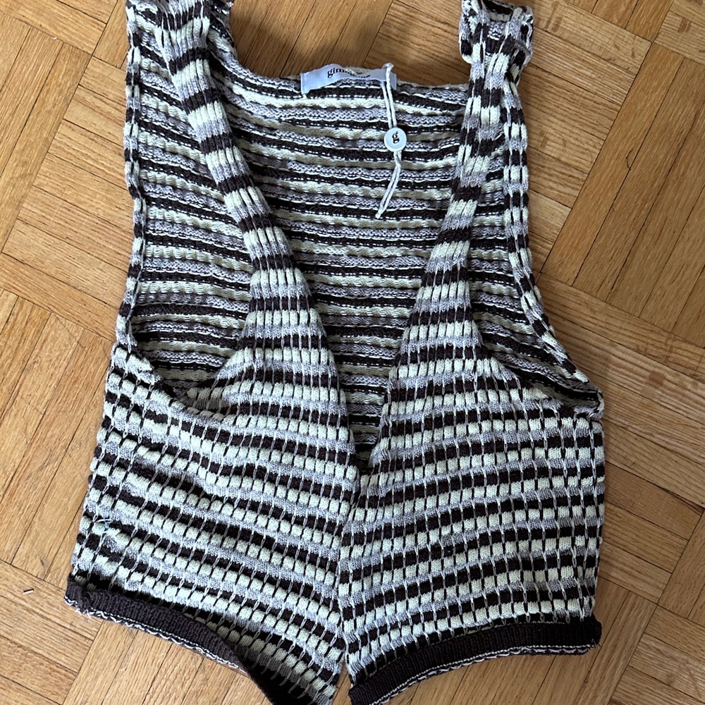 Gimaguas “Ricarda” Striped Knit Sleeveless Vest Tank Top